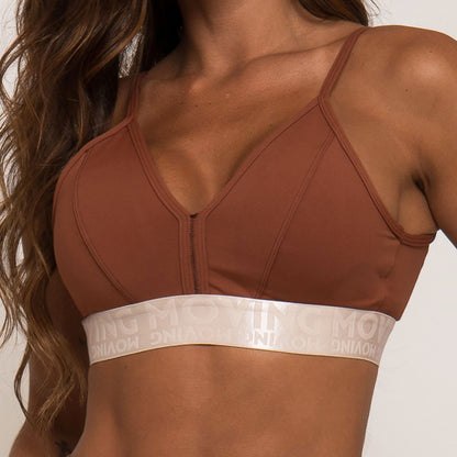 Brown liso elastic Top