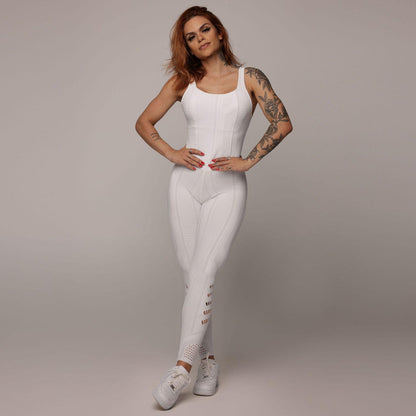 White Seamless Jumpsuit