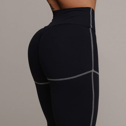 Black Liso Lines empina bum bum leggings