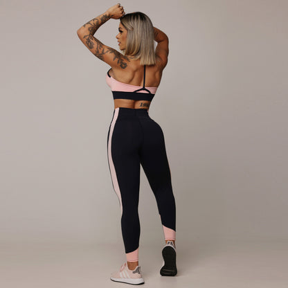 Rosa and Black Regular Leggings