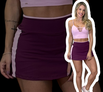 Massiel Purple Skirt Set