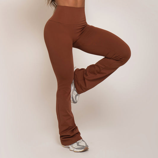 Brown liso Flare leggings