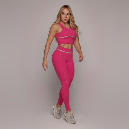 Cherry Neon Liso Regular Leggings