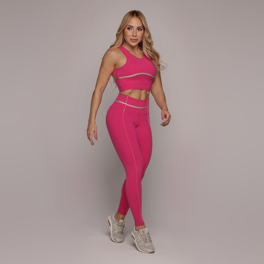 Cherry Neon Liso Regular Leggings