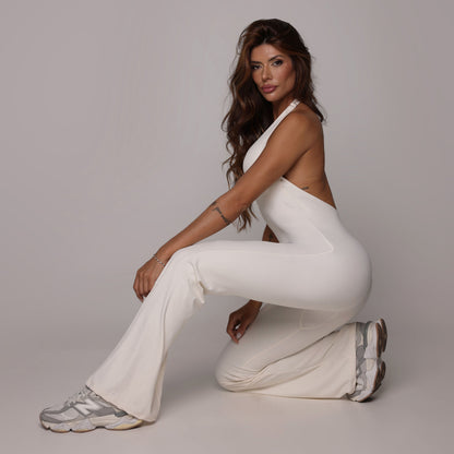Latte Flare Jumpsuit