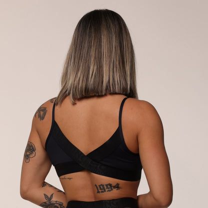 Black Liso elastic Top