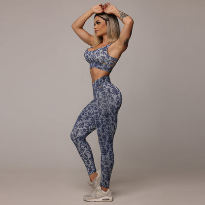 Blue mosaico Regular Leggings