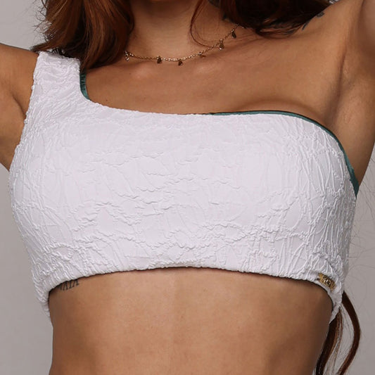 Dupla Face Top( white And Green )