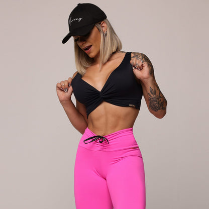 Rosa Neon Empina bum bum leggings