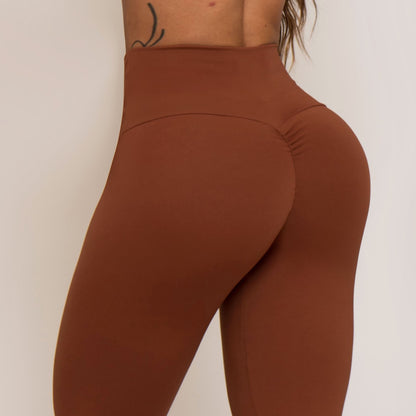 Brown Liso empina bum bum leggings