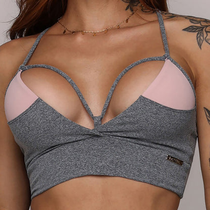 Gray Rosa liso Top