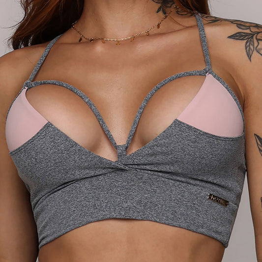 Gray Rosa liso Top