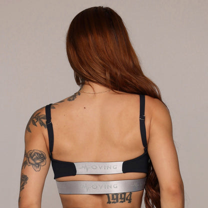Black liso elastic Top