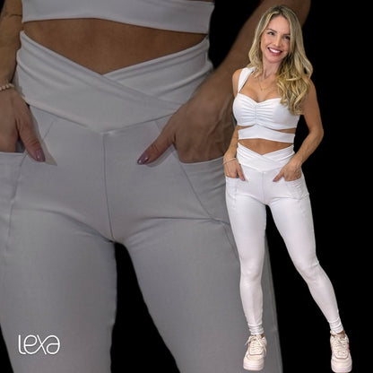 White Liso X Top Leggings Set