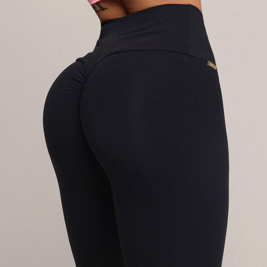 Black liso empina bum bum leggings