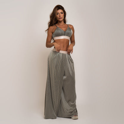 Metalic relax Pant ( Palazzo Pant)