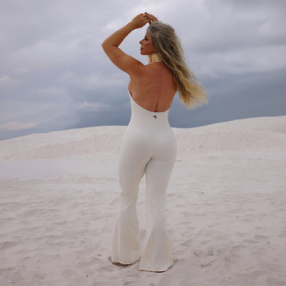 Latte Flare Jumpsuit