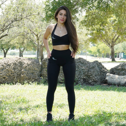 Black Shine leggings Set