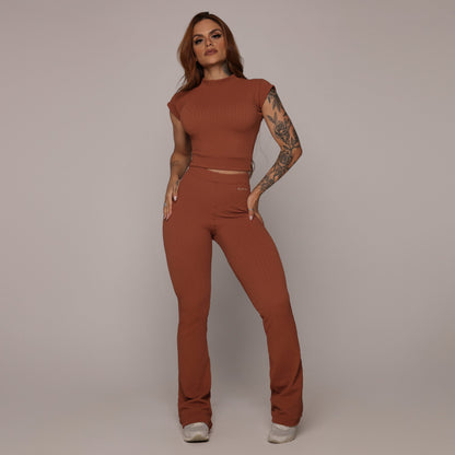 Terracota Crunchy Flare leggings