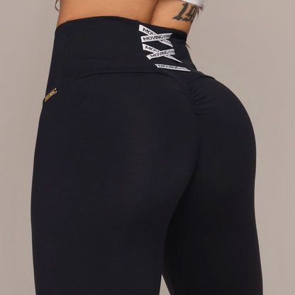 Black Trend Liso empina bum bum leggings