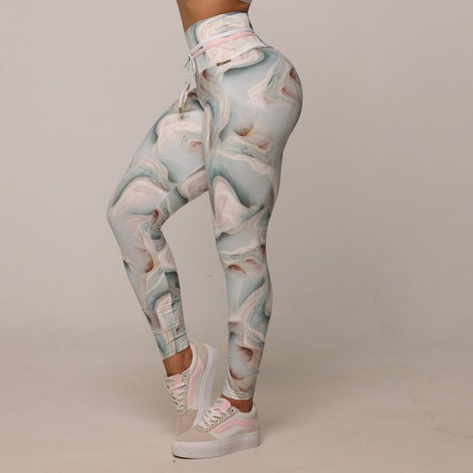 Marble Rosa empina bum bum Leggings