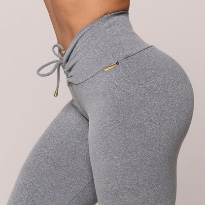 Gray Liso empina bum bum leggings