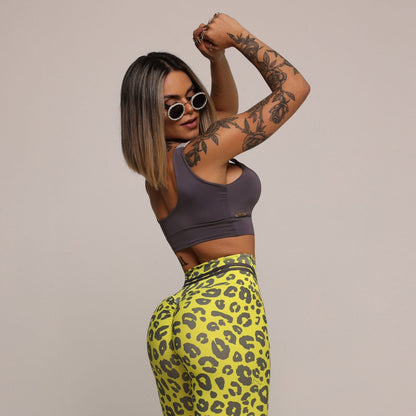 Neon Cheetah empina bum bum leggings