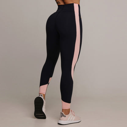 Rosa and Black Regular Leggings