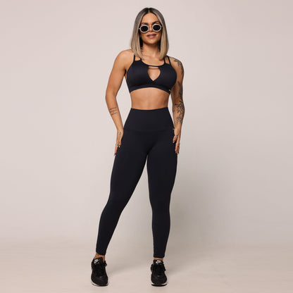 Black Liso Regular Leggings