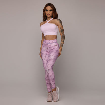 Rosa Cheetah Empina bum bum leggings