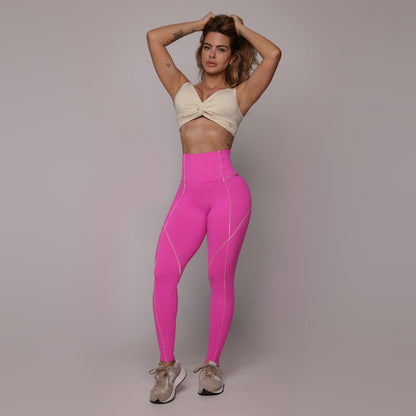 Rosa Neon Harmony Empina BumBum Leggings
