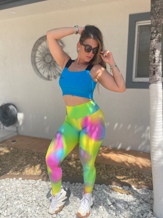 The Crazy Colors Blue leggings Set