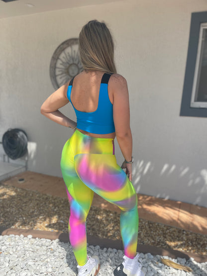 The Crazy Colors Blue leggings Set